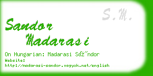 sandor madarasi business card